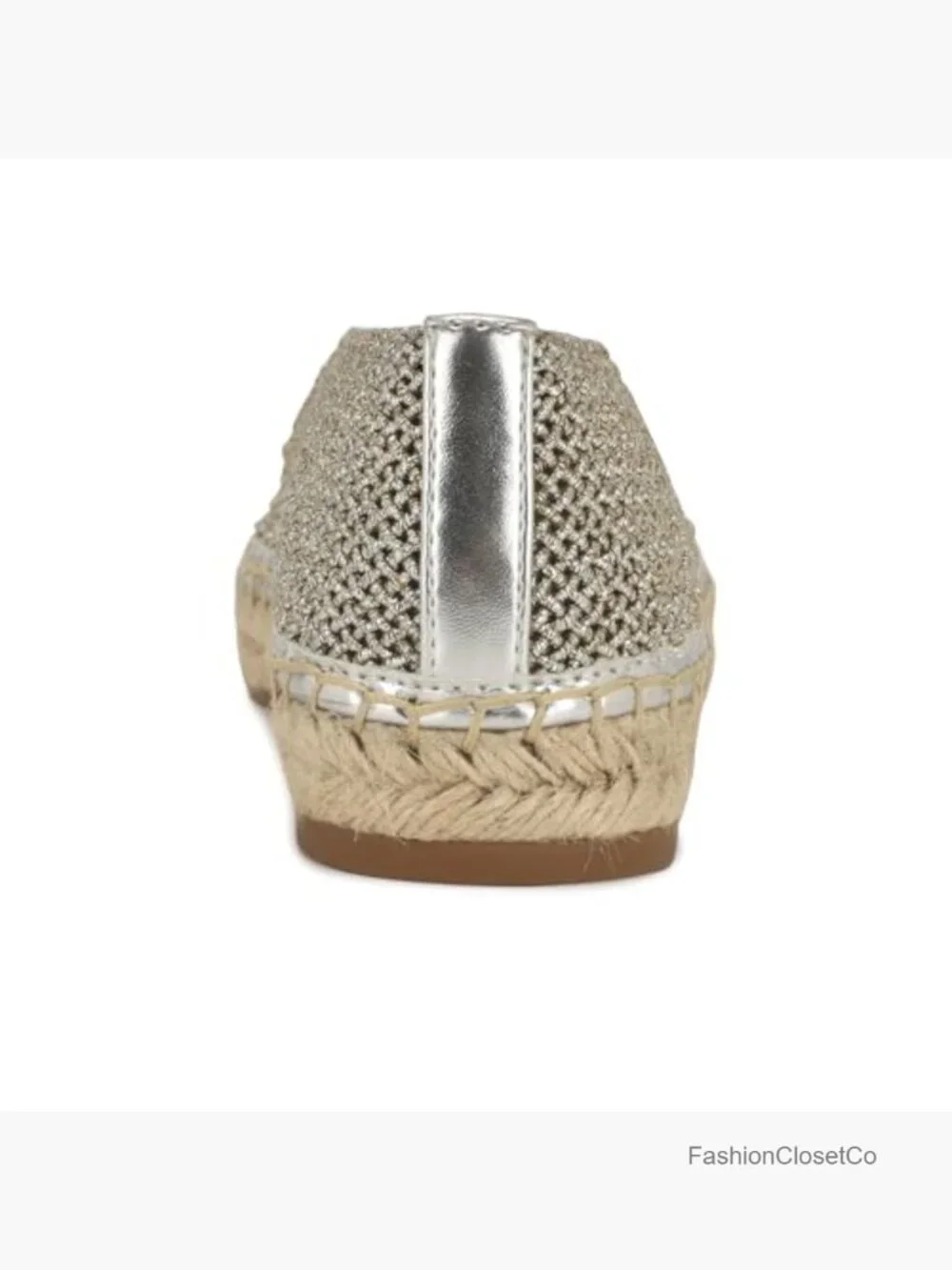 Square Toe Espadrilles with Woven Detailing - Slip-On Flat